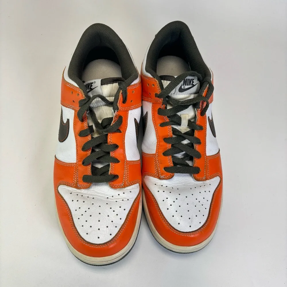 Nike SB Dunk Air White Orange Olive Mens Golf Shoes 484294-101‎ RARE